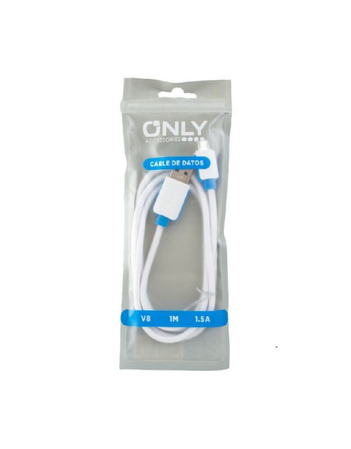 CABLE USB MICRO USB 1MTS 1.5AMP BLANCO MOD-22-21 ONLY