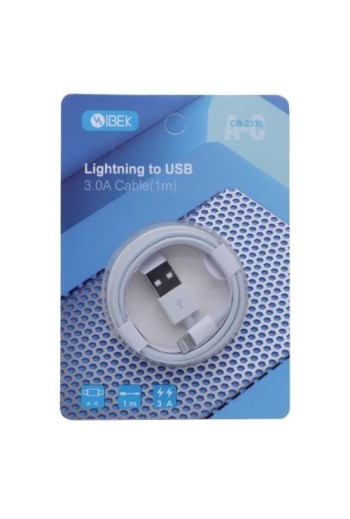 CABLE USB TIPO C A IPHONE 1MTS 5.0AMP CB-2350 IBEK