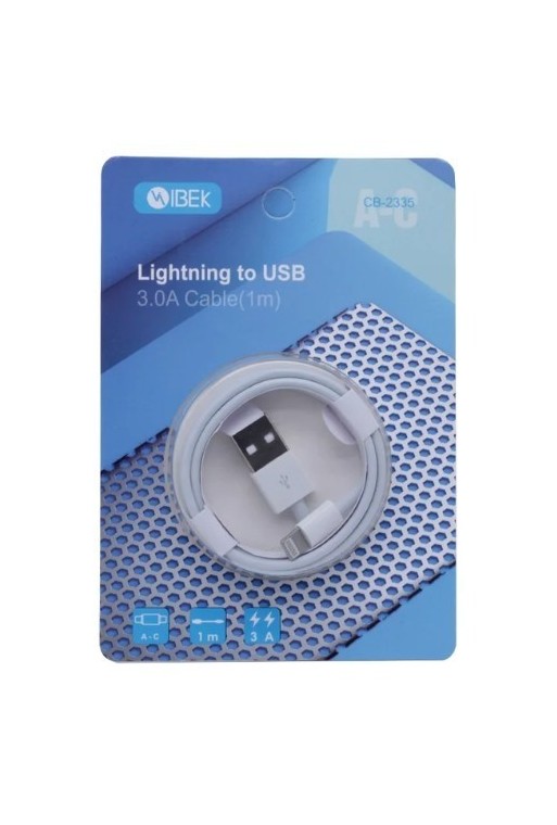 CABLE USB TIPO C A IPHONE 1MTS 5.0AMP CB-2350 IBEK