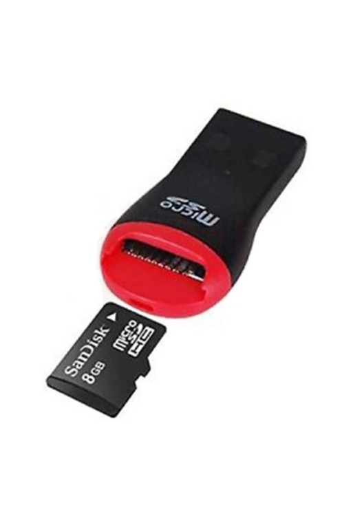 LECTOR DE MEMORIA MICRO SD 480MBPS NEGRO Y ROJO