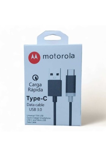 CABLE USB TIPO C 3.0 3AMP REPLICA MOTOROLA
