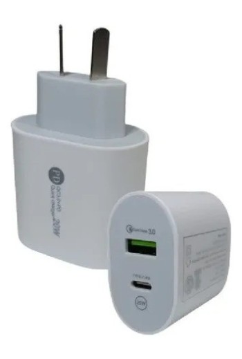 CARGADOR 220V A USB + TIPO C 20W CABEZAL POWER QC3.0 LT-410 OGAAN