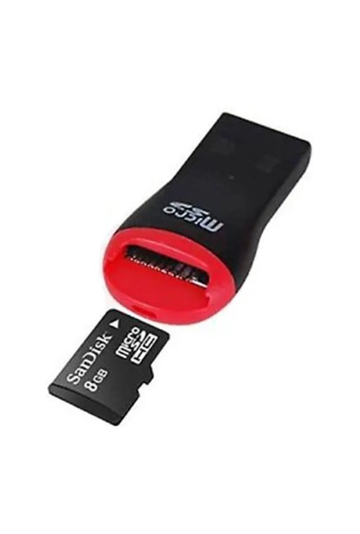 LECTOR DE MEMORIA MICRO SD 480MBPS NEGRO Y ROJO