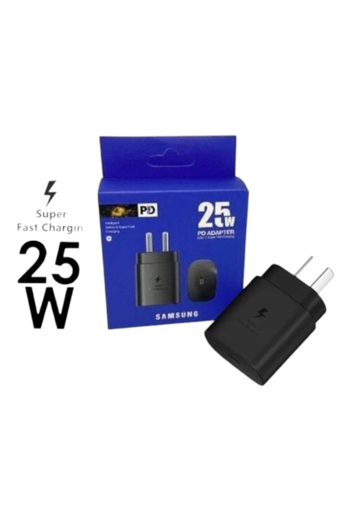 CARGADOR 220V A USB TIPO C CABEZAL 25W REPLICA SAMASUNG