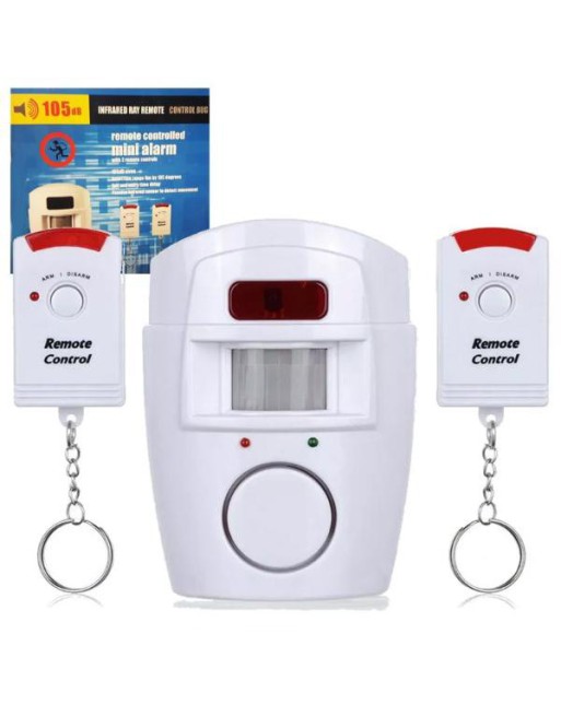 ALARMA DOMICILIARIA CON SENSOR DE MOVIMIENTO 105DB 2 CONTROLES YL-105