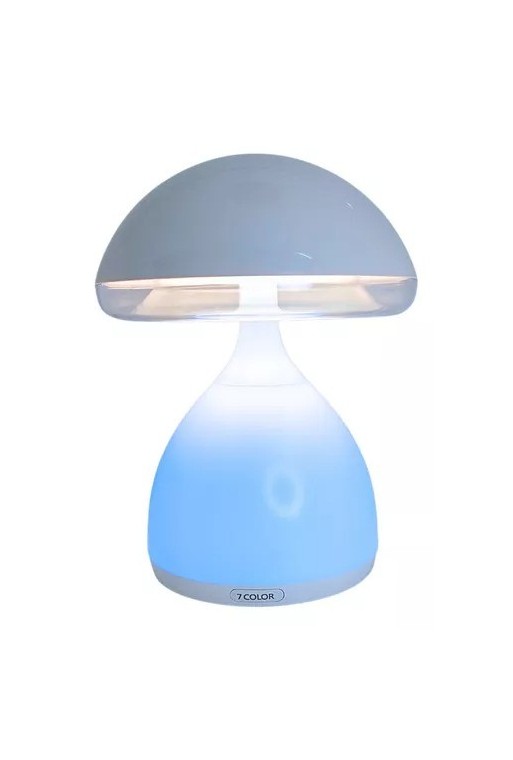 LAMPARA DE ESCRITORIO LED RECARGABLE HONGO DE 7 COLORES HC:868 HUIAN