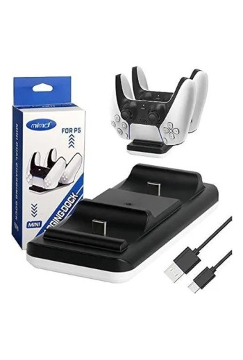 BASE PARA JOYSTICK PS5 CARGA DOBLE SND-470Z MIMD