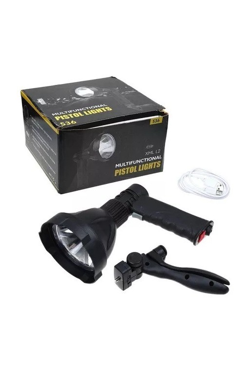 LINTERNA 1 LED TIPO REFLECTOR MULTIFUNCION RECARGABLE PISTOL LIGHTS XML L2 RW536