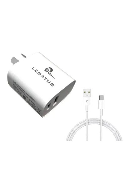 CARGADOR 220V A USB X 2 + CABLE MICRO USB 4.8AMP RC5004800F LEGATUS