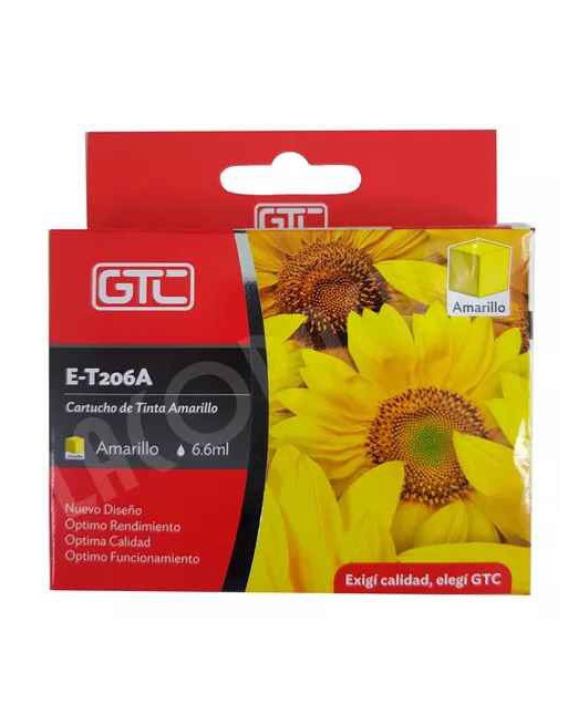 CARTUCHO EPSON GT 206 AMARILLO E-T206A XP-2101 6.6ML GTC