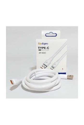 CABLE USB TIPO C 6AMP BLANCO AP-002C APRO