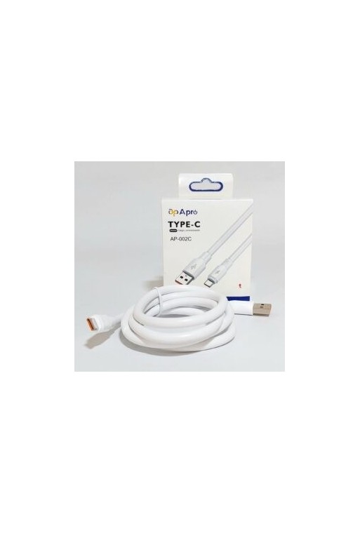 CABLE USB TIPO C 6AMP BLANCO AP-002C APRO
