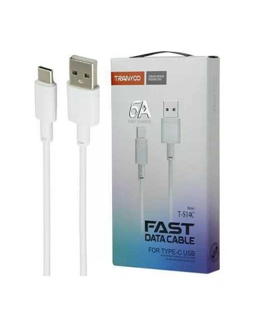 CABLE USB TIPO C 6AMP FAST DATA CABLE T-S14C TRANYOO