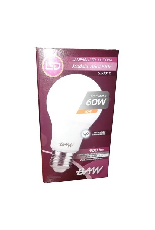 FOCO LED 10W LUZ FRIA 6500K BAW