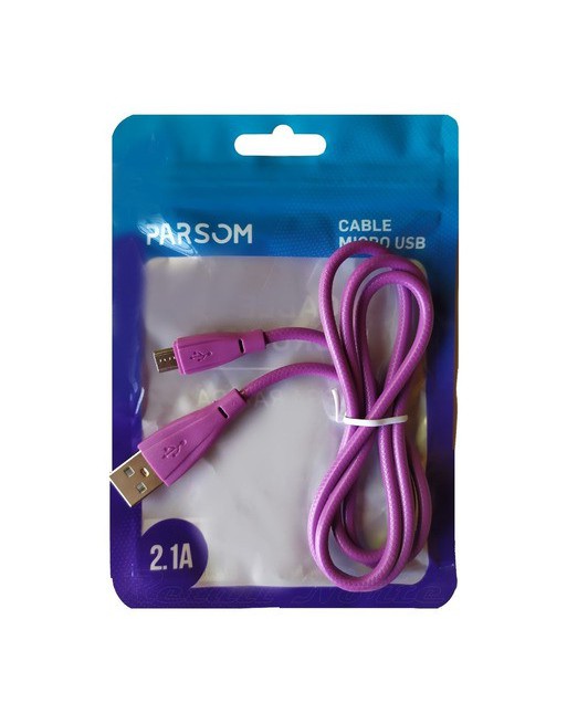 CABLE USB MICRO USB 2.1AMP PLANO COLORES PR-CAB15V8 PARSON
