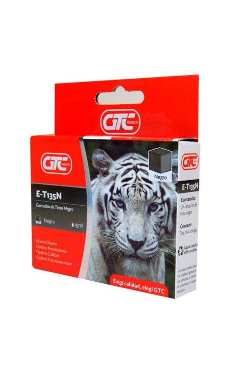 CARTUCHO EPSON GT 135 NEGRO E-T135N 13ML GTC