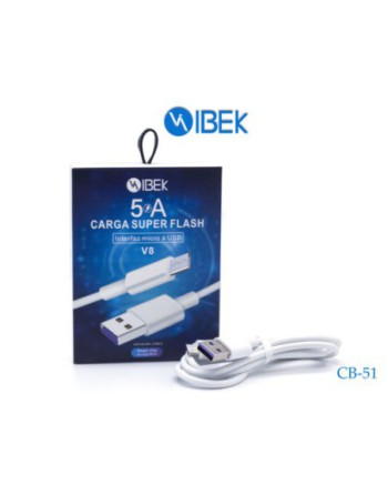 CABLE USB MICRO USB 5AMP CARGA SUPER RAPIDA CB-51 IBEK