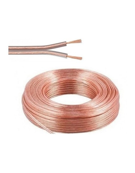 CABLE 220V PARA VELADOR CRISTAL TRANSPARENTE 2X0.50X100MTS