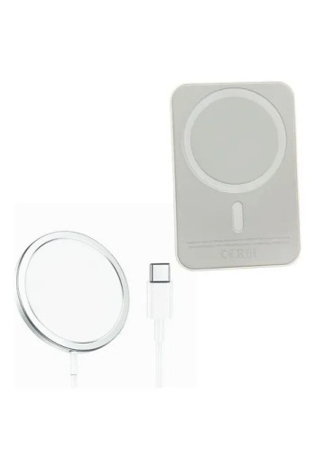 POWER BANK INALAMBRICO BLANCO MAGSAFE IPHONE