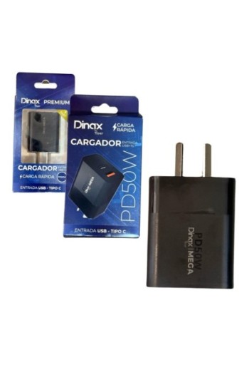 CARGADOR 220V A USB TIPO C CABEZAL PD50W SN3CAR DINAX
