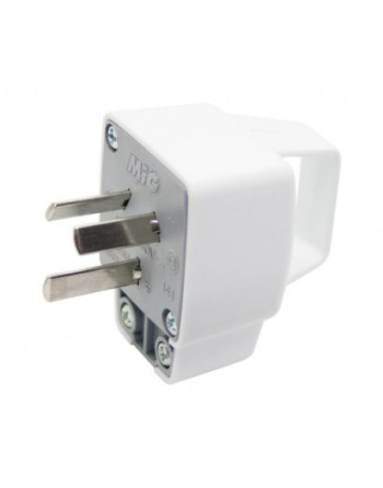 FICHA M C/ASA PARA CABLE TALLER ENCHUFE BLANCO Y GRIZ 20AMP MIG