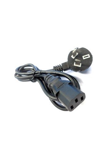 CABLE 220VLS NEGRO DE GOMA 90 GRADOS POWER PC