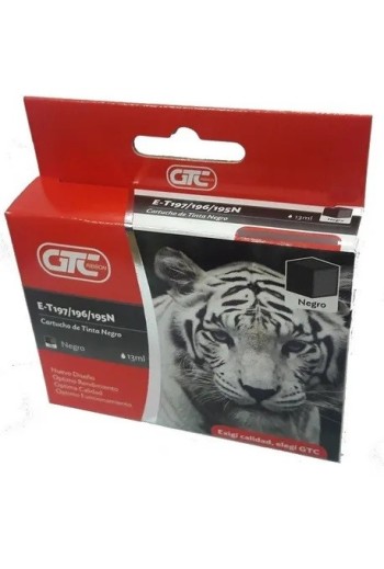 CARTUCHO EPSON GT 195/196/197 NEGRO 13ML GTC