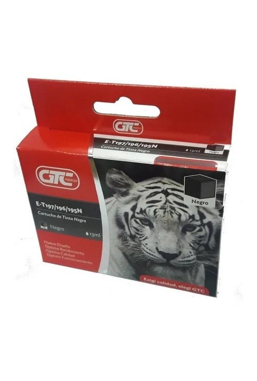 CARTUCHO EPSON GT 195/196/197 NEGRO 13ML GTC