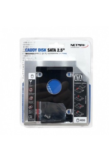 ADAPTADOR PARA DISCO DE NOTEBOOK 12.7MM SATA A SATA NM-CAD2 NETMAK