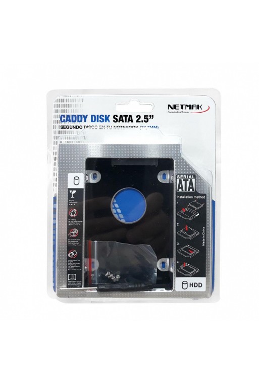 ADAPTADOR PARA DISCO DE NOTEBOOK 12.7MM SATA A SATA NM-CAD2 NETMAK