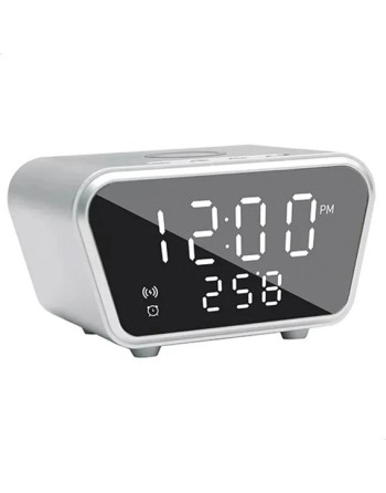 RELOJ DESPERTADOR C/CARGA INALAMBRICA  SUONO