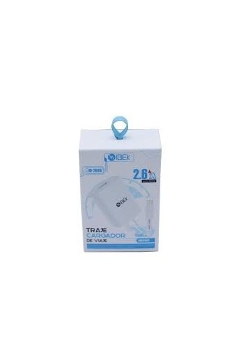 CARGADOR 220V A USB + CABLE MICRO USB IB-2606 IBEK