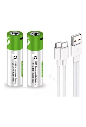 PILAS RECARGABLES AA X 2 CONEXCION USB 818