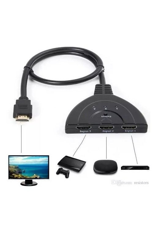 SWITCH HDMI 3X1 PUERTOS 4K INTCO