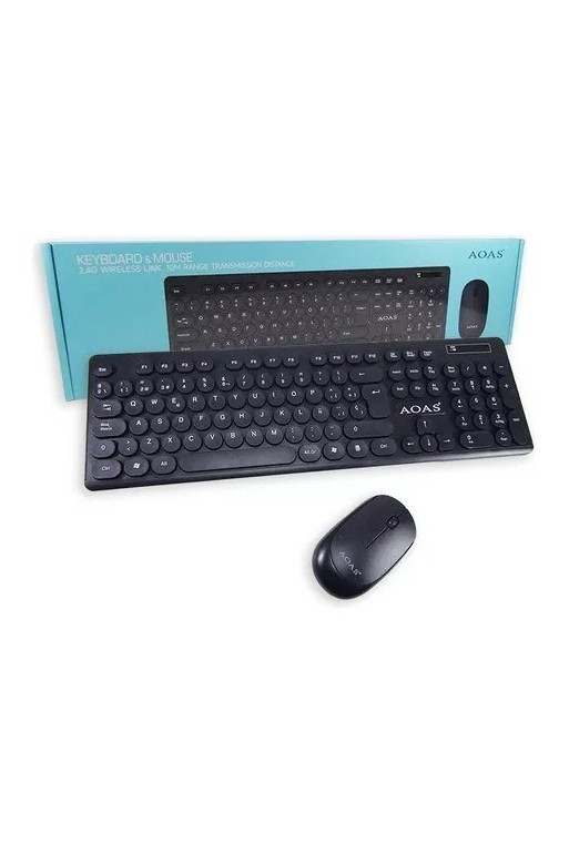 TECLADO + MOUSE WLS NEGRO A-1012 AOAS