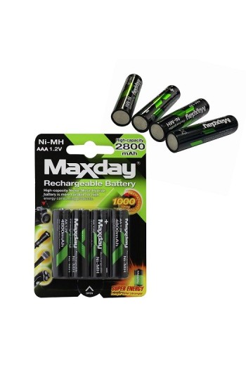 PILAS RECARGABLES AAA X 2 2800MAH NI-MH 1.2V MAXDAY