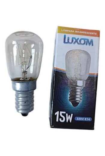 FOCO INCANDESCENTE 220V E14 15W PARA HELADERA LUXOM