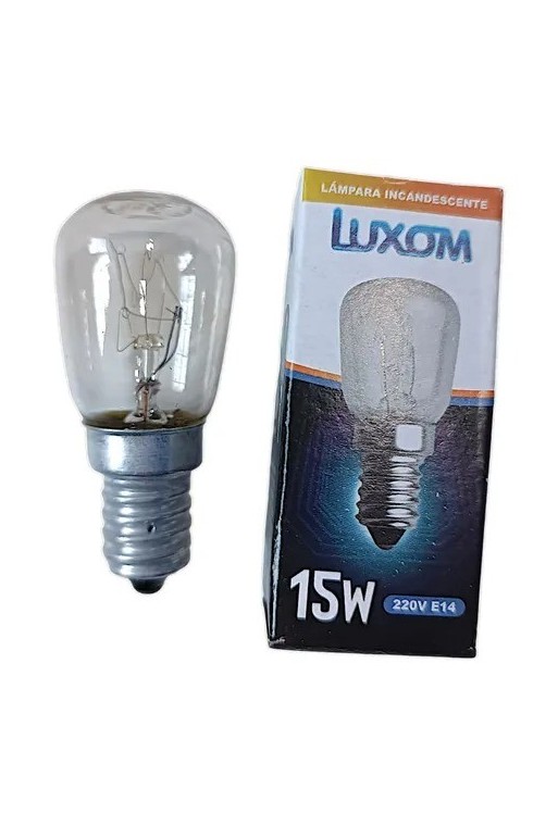 FOCO INCANDESCENTE 220V E14 15W PARA HELADERA LUXOM