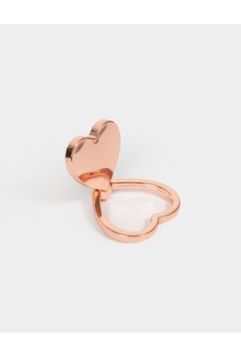 ANILLO P/CELULAR METALICO CON FORMA CORZON RINGO