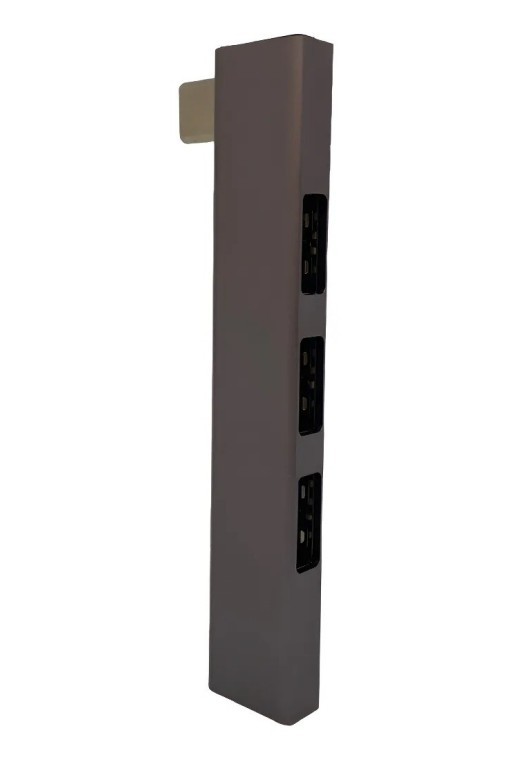 ADAOTADOR TIPO C A USB X 4 GRIZ METAL