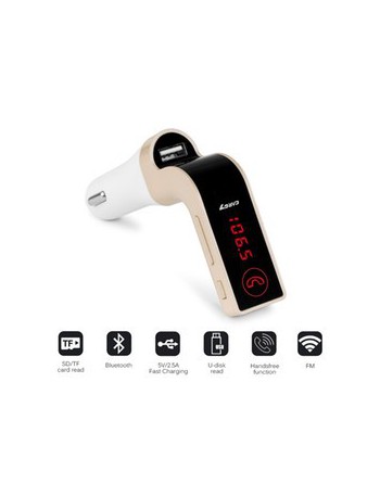 TRANSMISOR FM C/BLUETOOTHTIPO MARTILLO S/CONTROL CAR G7