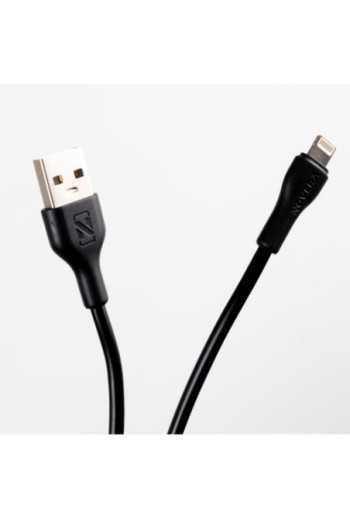 CABLE USB IPHONE 1MTS 10W NEGRO Y DORADO EZ-83 EZRA