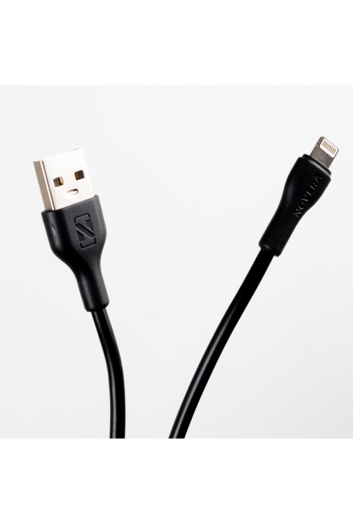 CABLE USB IPHONE 1MTS 10W NEGRO Y DORADO EZ-83 EZRA