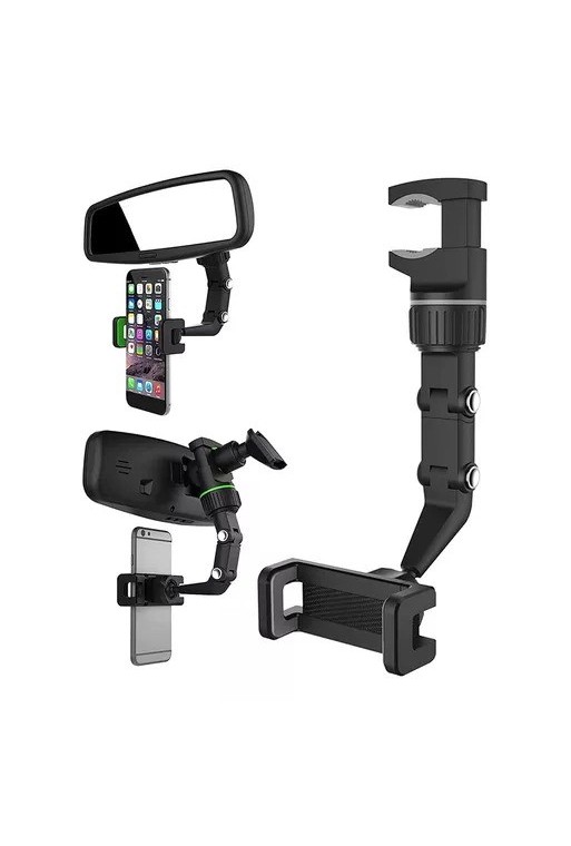 SOPORTE P/CELULAR P/AUTO P/ESPEJO RETROVISOR 2 BRAZOS DX-CELHOL DINAX