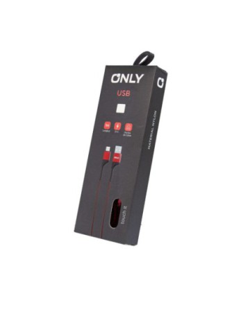 CABLE MICRO USB V8 3.1AMP 1MT REDONDO ROJO TEXTIL MOD 58 ONLY