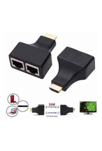 CABLE EXTENSIOIN HDMI M/M POR UTP HASTA 30MTS NM-C56 NET QUALITY
