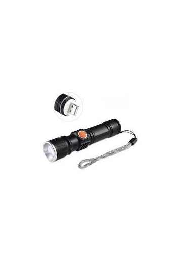 LINTERNA 1 LED C/ZOOM RECARGABLE USB BL616