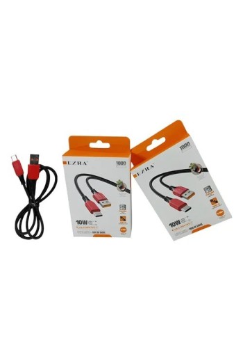 CABLE USB MICRO USB 1MTS 10W NEGRO Y DORADO EZ-W82 EZRA