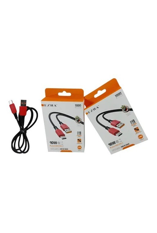 CABLE USB MICRO USB 1MTS 10W NEGRO Y DORADO EZ-W82 EZRA