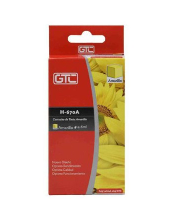 CARTUCHO HP GT 670XL AMARILLO GTC